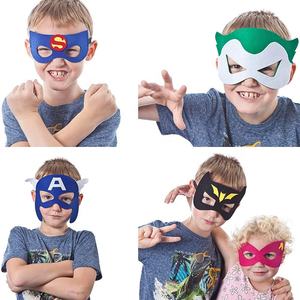 <span class=keywords><strong>Maschera</strong></span> supereroe festa per bambini giocattolo per festa vestito compleanno natale Cosplay <span class=keywords><strong>maschera</strong></span> di feltro bambini supereroe festa 6 colori <span class=keywords><strong>maschera</strong></span> - Product Image 4
