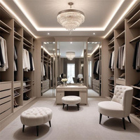 CBMMart Armoire de luxe avec éclairage LED Placards de chambre à coucher de style shaker pour maisons