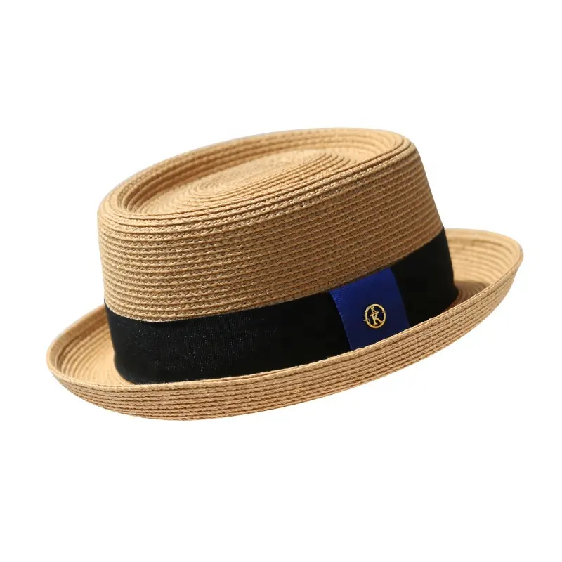 Chapéu de palha de papel para adultos, fita de papel multicolorida para mulheres, chapéus de palha, verão 2021