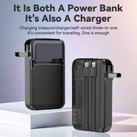 Chargeur super rapide 22,5 W avec prise secteur pliable / Batterie externe haute capacité à double câble pour une charge rapide