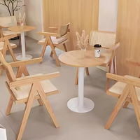 Ensemble de table à manger ovale et fauteuil de style Wabi-sabi pour café commercial et salon