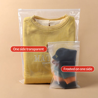 Sacs à provisions imprimés avec logo personnalisé Sacs de vêtement à fermeture éclair transparents transparents Sac d'emballage avec logo personnalisé