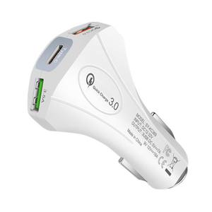 Caricabatterie da auto QC3.0 a ricarica rapida 18W QC 3.0 con doppia porta USB + Type C 3.5A per iPhone Samsung Xiaomi Huawei - Product Image 3