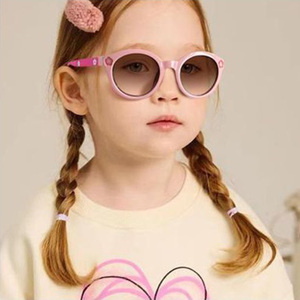 Wholesale 2022 <strong>Baby</strong> Summer Sunglasses for Girls Pink PC <strong>Frame</strong> Oval Sun <strong>Glasses</strong> with UV400 Lenses for Beach Seaside Kids - Product Image 4