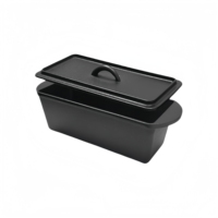 Pour la cuisson du pain de mie maison, casserole en fonte pré-assaisonnée, moule à pain rectangulaire en fonte, moule à pain de mie en fonte