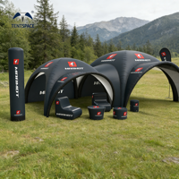 Tentes publicitaires gonflables Tentspace 4m-10m pour salons professionnels en extérieur, impression personnalisée du logo, transfert thermique, pompe à air électrique