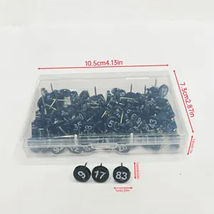black map push pins 500 pcs/pack Round Ball Head Map Tacks with Stainless Point Black Push Pins