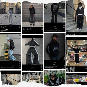 Camiseta monocromática Vintage Hip Hop High Street Distressed Acid Wash Drop Shoulder T Shirt para hombres - Product Image 5