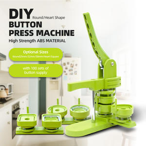 <span class=keywords><strong>Machine</strong></span> à badges 3-en-1 facile à utiliser : créez des badges en forme de cœur, carrés et ronds – Presse manuelle efficace pour projets de bricolage populaires - Product Image 1