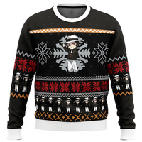 Sweater Pria Ukuran Besar Unisex Musim Dingin Plus Size Motif Natal 3D Digital Printing Pilihan Produsen OEM