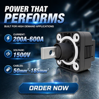 Connecteur de bornes de batterie à barre de cuivre à branchement rapide haute tension 1500V 200A-600A pour applications de stockage d'énergie industrielles