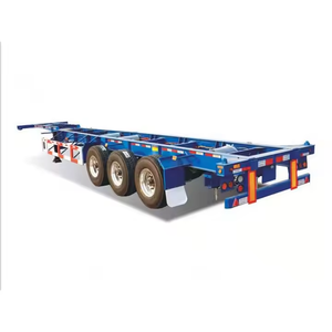 Semi-remorque porte-conteneurs squelette en acier à 3 essieux de 40 pieds avec essieux BPW/FUWA, transport de conteneurs, pneus triangulaires 12R22.5 - Product Image 1