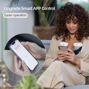 YOUHA Tire-lait électrique portable intelligent avec contrôle par application, tasse de collecte de lait, sans BPA, en silicone, sans fil, mains libres, allaitement - Product Image 2