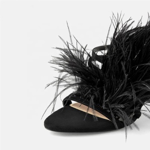 Sandalias de Plataforma con Punta Abierta y Plumas, Ligeras, para Mujer, Verano, Nueva Moda, Sexy, de AliExpress, las Más Vendidas - Product Image 2