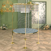 Vente en gros Hôtel Banquet Evénement Cristal Dôme Suspendu Forme Ronde Centre De Tête Table Centre De Table De Mariage