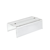Support de plaque nominative en acrylique transparent réglable 8,5x2,5 pouces, personnalisé et très demandé, pour bureau et magasin