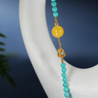 Collier pendentif en alliage turquoise pour femme TANGPEI, bijoux tendance