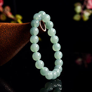 หยกธรรมชาติสีน้ำเงินหยกน้ำ สร้อยข้อมือ UNISEX เรียบง่าย แฟชั่นทั่วไปสำหรับผู้ชายและผู้หญิง ขายส่ง C054 - Product Image 2
