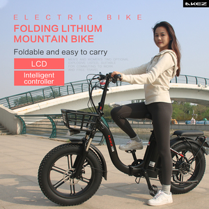 Bicicletta <span class=keywords><strong>Elettrica</strong></span> <span class=keywords><strong>Pieghevole</strong></span> AKEZ con Pneumatici Fat, Motore Centrale 48V 750W, Batteria Rimovibile 16Ah, Telaio Step-Through con Cestino Portaoggetti - Product Image 5
