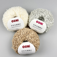 2026 Ukrain Hot Selling for People Crochet Thread 23% Alpaca Boucel Yarn Merino Wool Blend Yarn for Sweater and Baby Coat