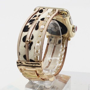 HUAMJ <span class=keywords><strong>cinturino</strong></span> per orologio in <span class=keywords><strong>pelle</strong></span> leopardata moda per <span class=keywords><strong>Apple</strong></span> <span class=keywords><strong>watch</strong></span> 40mm <span class=keywords><strong>44mm</strong></span> 38mm 42mm 41mm 45mm - Product Image 3