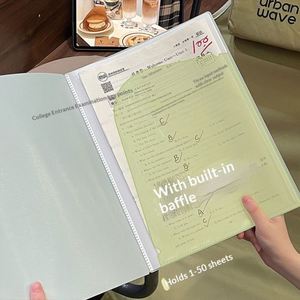 <b>A3</b> PP Translucent Multi-Page Clamp Test <b>Paper</b> Folder Storage Bag Loose-Leaf Student Document Holder Large Capacity High School - Product Image 4