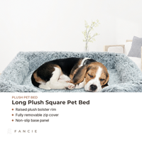Coussin carré en peluche douce pour animaux de compagnie avec housse lavable, utilisable toute l'année pour chiens et chats, cinq tailles