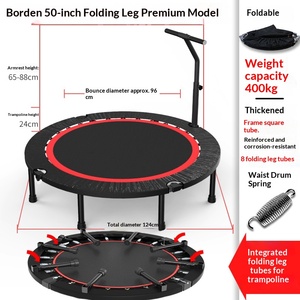 <span class=keywords><strong>Trampoline</strong></span> de <span class=keywords><strong>fitness</strong></span> pliable Dibu 40/48 pouces pour la maison, la salle de sport intérieure et l'extérieur, équipement de saut silencieux - Product Image 2