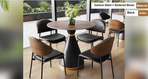 Nouvelle table basse en fer forgé haut de gamme chinoise 2026, design moderne de luxe léger, pour petite famille, salle <span class=keywords><strong>à</strong></span> manger, réception d'hôtel, garantie 1 an - Product Image 6