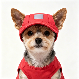 Chapeau de camping pour animaux de compagnie ACE rouge, protection UV, respirant, pour la randonnée estivale en plein air - Product Image 1