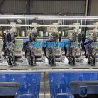 ZHIYU Máquina de Coser Computarizada de Alta Velocidad con Motor, 23 Cabezales, 9 Agujas, 4 Cuentas, 2 Dispositivos de Cordón, Multifuncional Plana Automática