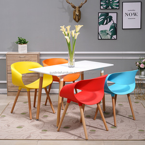 Matériel plastique llena colorida colorida del restaurante comodo PP que <span class=keywords><strong>cena</strong></span> la silla - Product Image 4