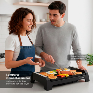Piastra elettrica Grunkel da 2000 W con superficie antiaderente per grigliare e friggere all'interno - Product Image 3