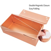 Boîte cadeau de luxe en or rose avec couvercle à fermeture magnétique pour cadeaux de demoiselles d'honneur, cadeaux d'anniversaire, emballage de bougies UV