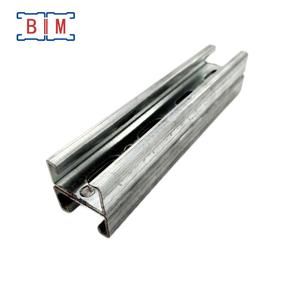 פרופיל פלדה מגולוון כפול מסוג יוניסטרט, בעל חריץ יחיד, דגם P1000T, 41X41X2.5 מ\\\"מ - Product Image 1