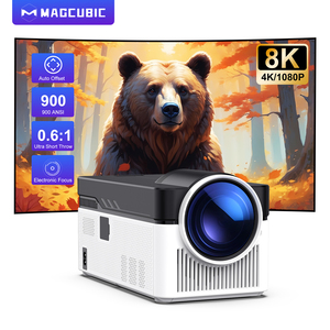 Proyector LED de Tiro Ultra Corto HY450, Compatible con 1080P 4K, 900 ANSI, 2G RAM, Portátil, con Voz Automática - Product Image 3