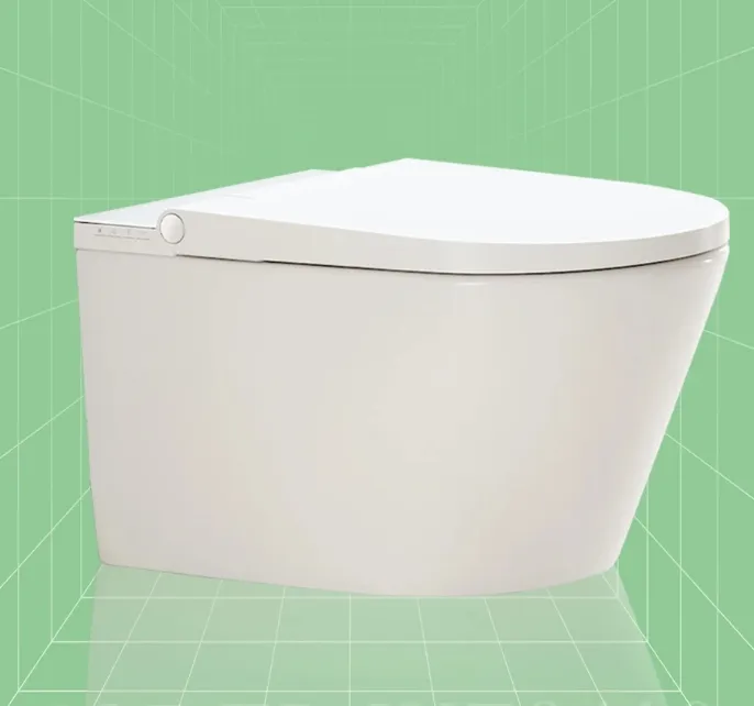Penjualan laris 2024 mangkuk tanpa bingkai pasang Dinding Sertifikat Eropa mangkuk outlet horisontal gantungan dinding toilet cerdas