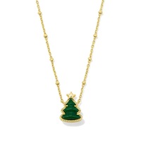 Collier tendance européen plaqué or 18 carats avec chaîne à maillons en cristal, motif sapin de Noël, bonhomme de neige, clochettes et béquilles, idéal pour les cadeaux du Nouvel An