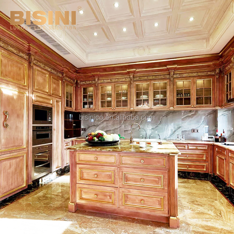 Rococo Wood Carving - Elegant Bar Counter for Villa