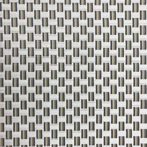 Tela para sillas de exterior Textiles Vinilo tejido Malla de Pvc colorida de alta calidad Tela impermeable recubierta de Pvc 100% Poliéster Liso