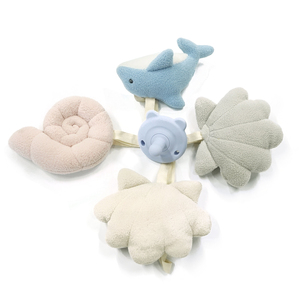 Chaîne factice en forme de pétoncle en peluche, support de dentition, organisateur de jouets de dentition pour bébés, couette, coquillage, porte-sucette Toddy - Product Image 4