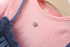 Vestiti da partito delle ragazze delle bretelle operate dei <span class=keywords><strong>Jeans</strong></span> della donna dell'abbigliamento del bambino della cina - Product Image 4