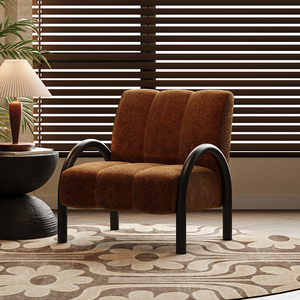 Sillón <span class=keywords><strong>Chaise</strong></span> <span class=keywords><strong>Longue</strong></span> Retro con Marco Metálico Vintage y Cubierta de Cuero, Personalizable para Sala de Estar, Hotel, Casa de Huéspedes, OEM/ODM - Product Image 3