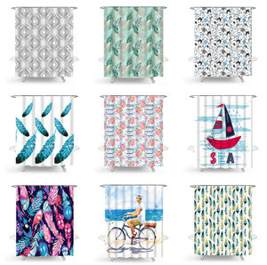 Rideaux <span class=keywords><strong>de</strong></span> douche en tissu jacquard brodé très résistants, gaufré gris <span class=keywords><strong>de</strong></span> qualité hôtelière - Product Image 6