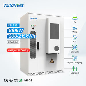 VoltaNest personalizado 200kWh LiFePO4 inversor solar híbrido sistema BMS refrigeración por aire fuera de la red almacenamiento de energía comercial Industrial - Product Image 1