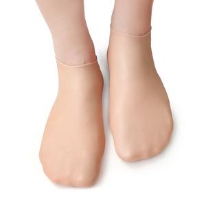 Calcetines de gel de silicona para el talón Protectores de <span class=keywords><strong>pies</strong></span> para el cuidado de la piel hidratante con calcetín de spa antigrietas ToecapToe Caps - Product Image 3