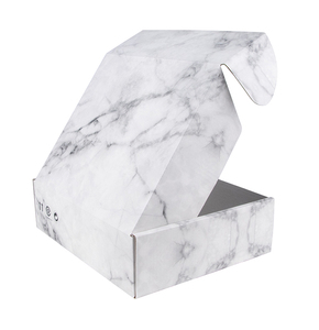 Custom Printed Gift Packaging Post Mail Box Tuck End White Corrugated Cardboard Paper Marble Mailer Box