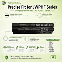 Batterie d'ordinateur portable de remplacement JWPHF J70W7 R795X WHXY3 pour Dell XPS 14 L401X XPS15 L501X L502X XPS17 L701X L702X