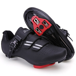 Chaussures de vélo personnalisées en cuir véritable pour hommes et femmes, chaussures de vélo de <span class=keywords><strong>route</strong></span>, chaussures de vélo de montagne, chaussures d'assistance - Product Image 2