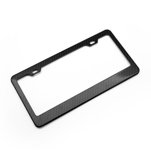 Support de plaque d'immatriculation en fibre de carbone style sport pour plaque avant et arrière - Product Image 2